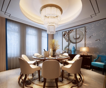 New Chinese Style Dining Room-ID:608771615