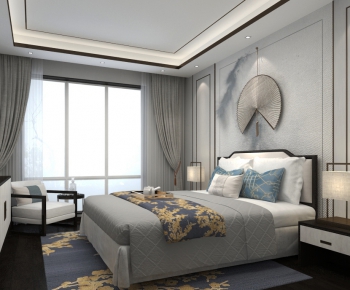 New Chinese Style Bedroom-ID:144535647