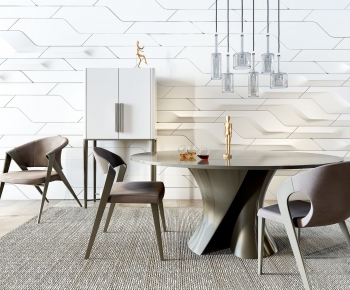 Modern Nordic Style Dining Table And Chairs-ID:835580769