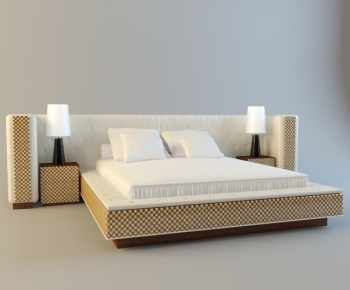 Modern Double Bed-ID:360701224