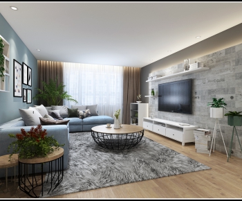 Nordic Style A Living Room-ID:941213933