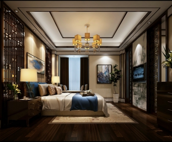 New Chinese Style Bedroom-ID:127068889