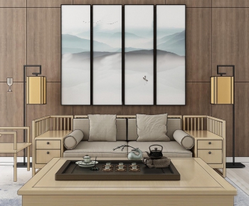 New Chinese Style Sofa Combination-ID:701479977