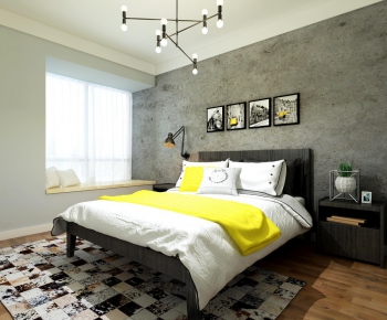 Modern Industrial Style Bedroom-ID:431631864