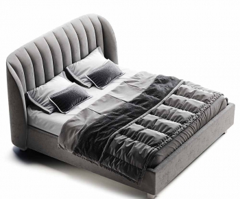 Modern Double Bed-ID:883378967
