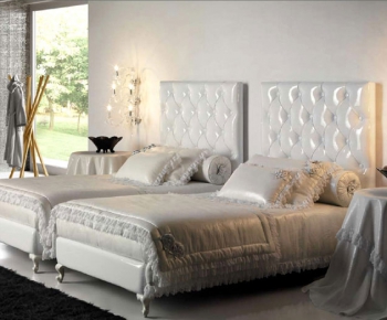 Simple European Style Single Bed-ID:832544773