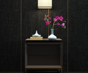 New Chinese Style Bedside Cupboard-ID:624823147