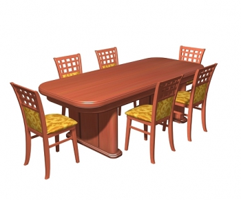 American Style Dining Table And Chairs-ID:940631897