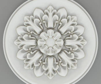 European Style Plaster Carved Top Plate-ID:778804282
