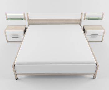 Modern Double Bed-ID:737865845