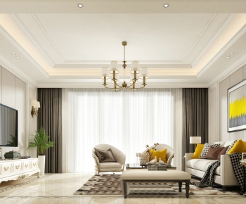 Simple European Style A Living Room-ID:210366251