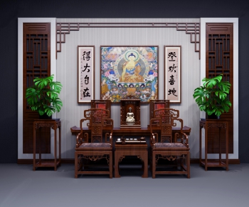Chinese Style Single Chair-ID:130372445