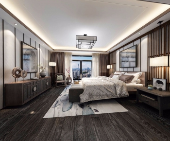 New Chinese Style Bedroom-ID:697467395