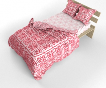 Modern Double Bed-ID:505711223