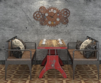 Industrial Style Leisure Table And Chair-ID:672154329