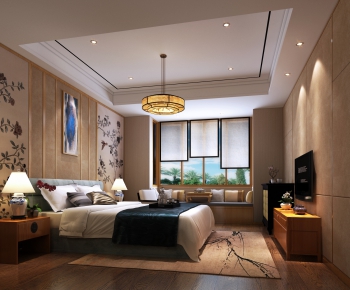 New Chinese Style Bedroom-ID:419185395