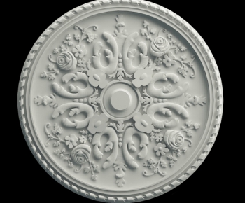 European Style Plaster Carved Top Plate-ID:632438658