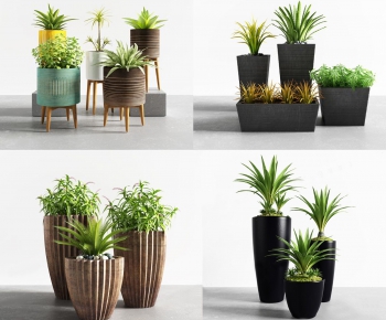 Modern Nordic Style Potted Green Plant-ID:924678327