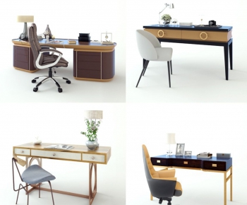 Modern Computer Desk And Chair-ID:962229819