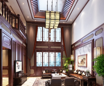 Chinese Style A Living Room-ID:760109155