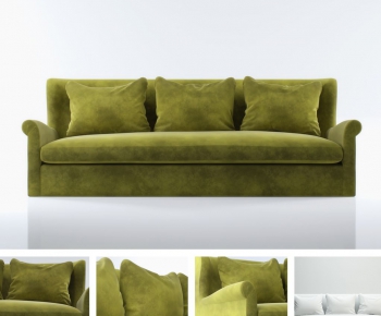 Simple European Style Three-seat Sofa-ID:255161787