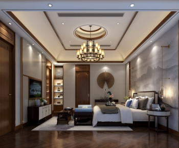 New Chinese Style Bedroom-ID:215931351