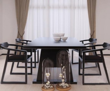 现代新中式餐桌椅-ID:350439621