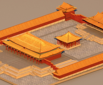 Chinese Style Ancient Architectural Buildings-ID:444387117