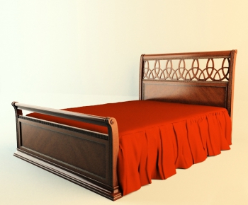American Style Double Bed-ID:114838616