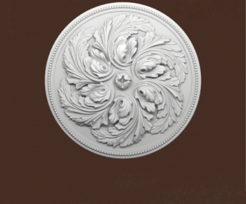 European Style Plaster Carved Top Plate-ID:622507782