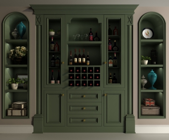 American Style Wine Cabinet-ID:989499926