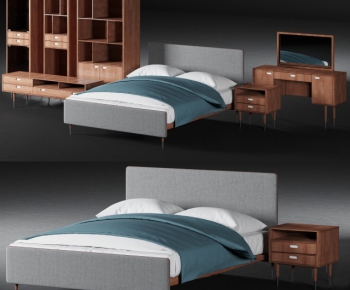 Modern Double Bed-ID:469641983