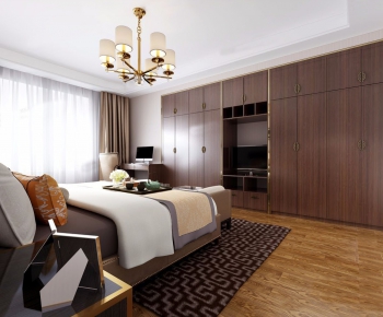 New Chinese Style Bedroom-ID:371213736