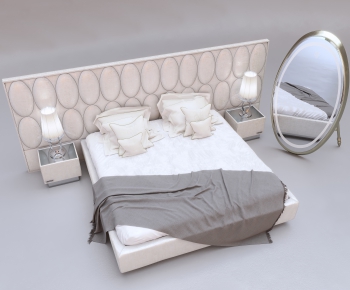 Modern Double Bed-ID:355349453
