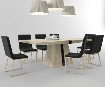 Modern Simple Style Dining Table And Chairs-ID:209044376