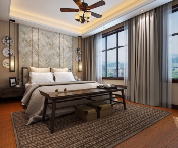 New Chinese Style Bedroom-ID:462904753