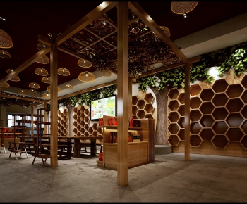New Chinese Style Teahouse Tea House-ID:943702775
