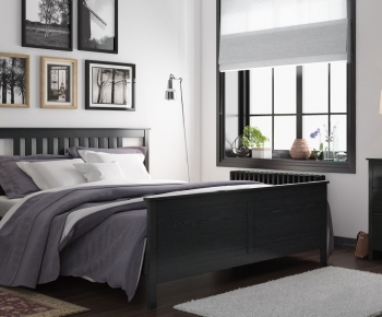 Modern Nordic Style Double Bed-ID:472324835