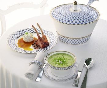 Modern Mediterranean Style Cutlery/tea Set-ID:425164354