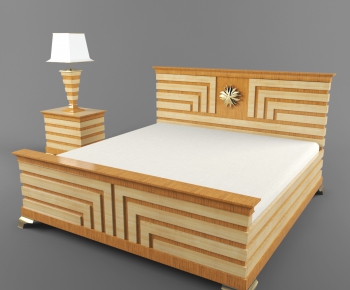Modern Double Bed-ID:773849498