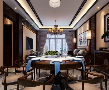 New Chinese Style Dining Room-ID:809237195