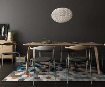 Nordic Style Dining Table And Chairs-ID:284864657