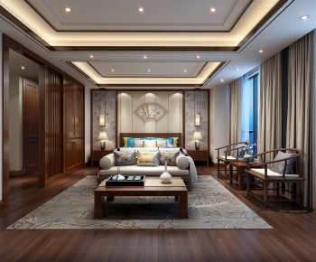 New Chinese Style Bedroom-ID:963579628