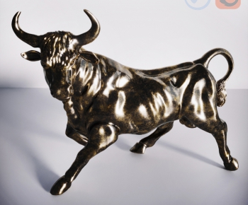 现代铜牛雕塑-ID:586644297