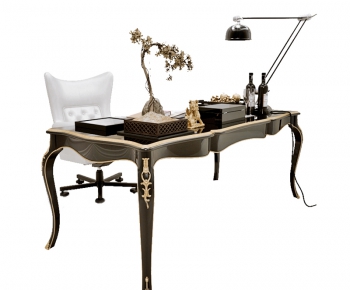 European Style New Classical Style Computer Desk And Chair-ID:384002628