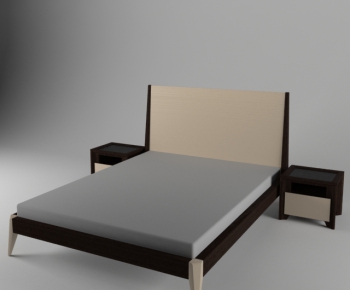 Modern Double Bed-ID:155933867