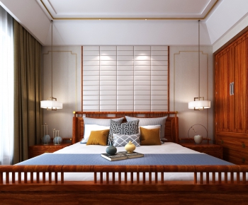 New Chinese Style Bedroom-ID:925472963