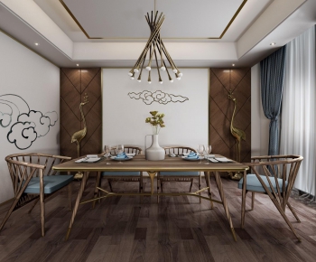 Modern New Chinese Style Dining Room-ID:932754871