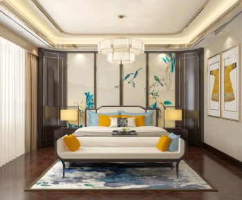 New Chinese Style Bedroom-ID:384683221