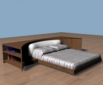 Modern Double Bed-ID:718601781